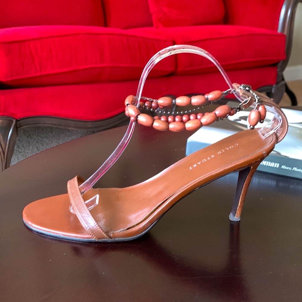 Sexy, Beaded Brown Heels!
